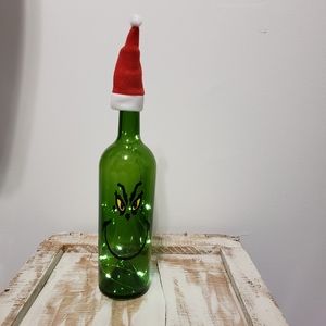 The Grinch Lighted Wine Bottle Decor